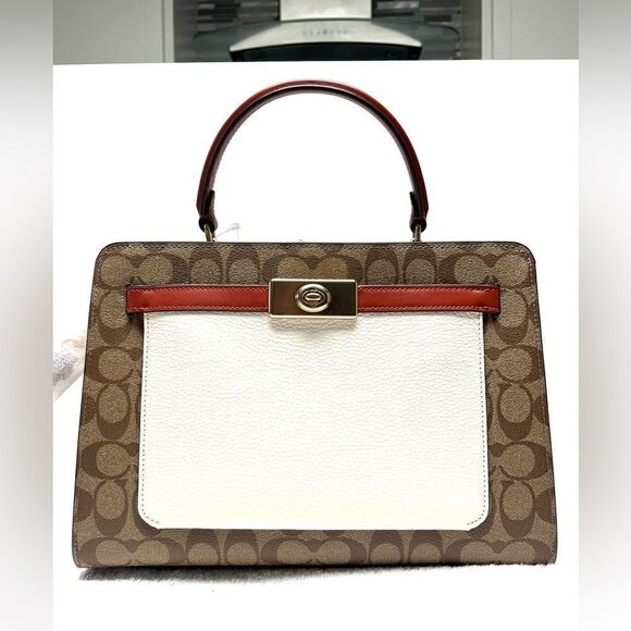 🔥NWT! Coach Lane Carryall Satchel Handbag in Colorblock Msrp:$498.00 - Picture 4 of 12